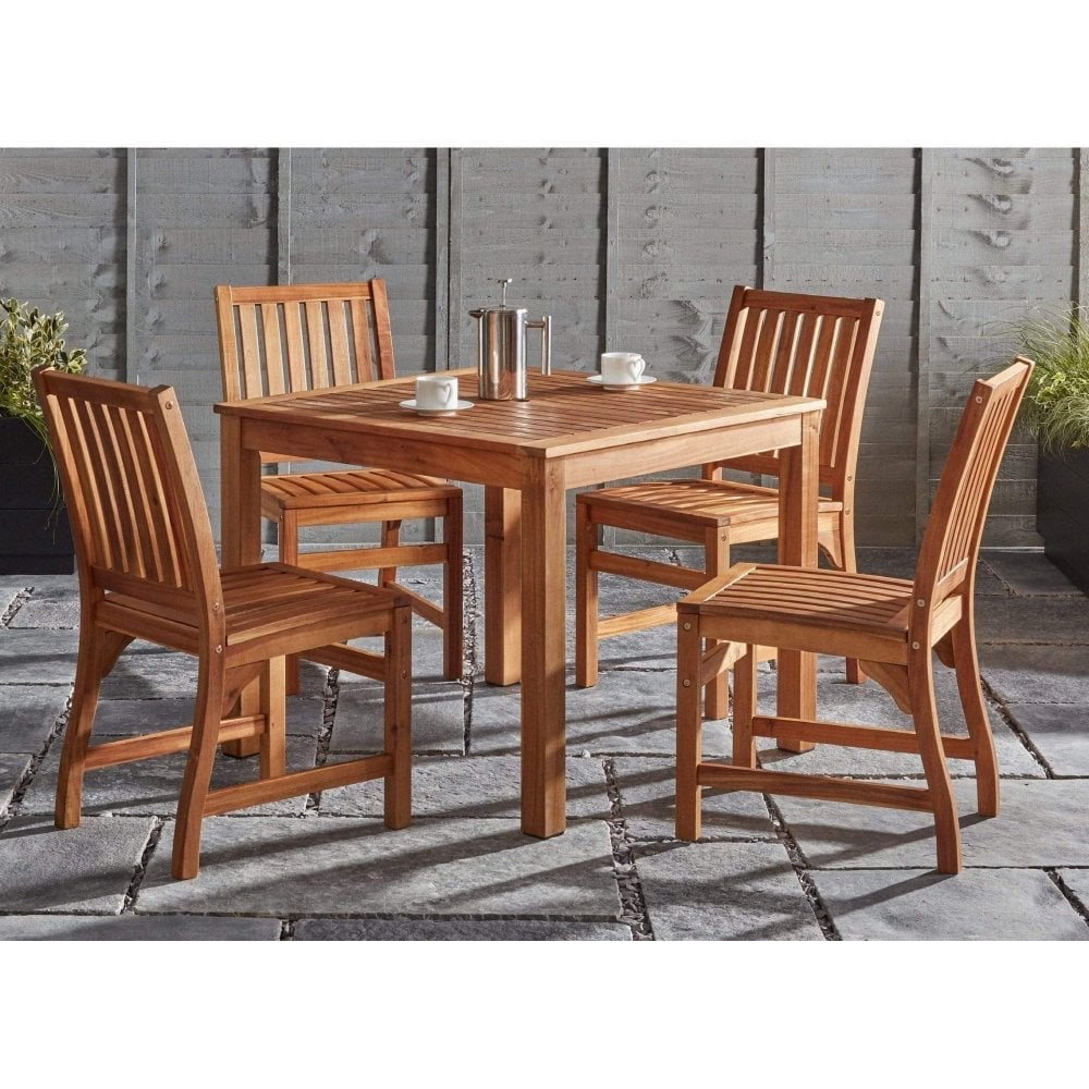Hardy Acacia Wood Outdoor Side Chair