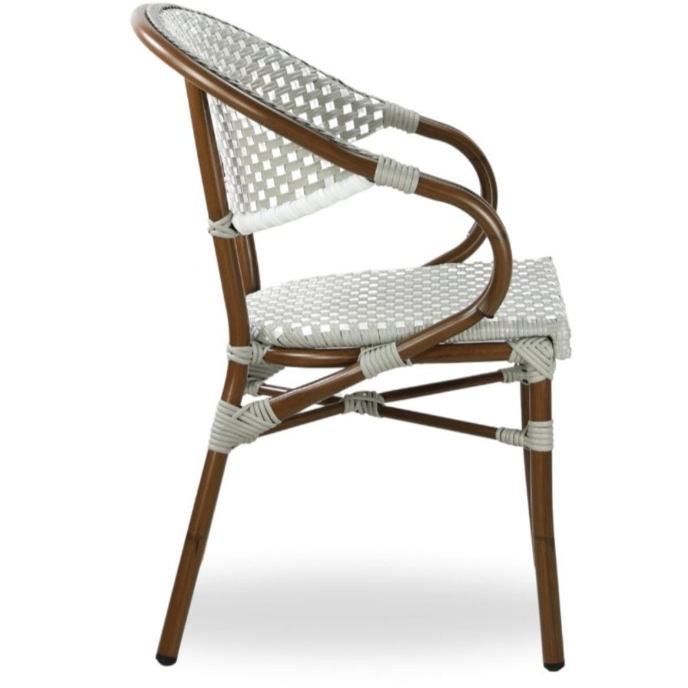 Luxe Parisian Bistro Outdoor Stacking Armchair