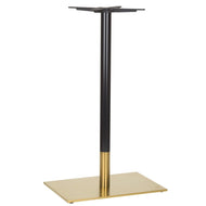 Aristotle Vintage Brass Table Base - Rectangle Single Pedestal