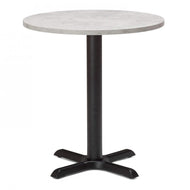 Zonda Metal Base Pedestal Round Table with Wood Top 600mm
