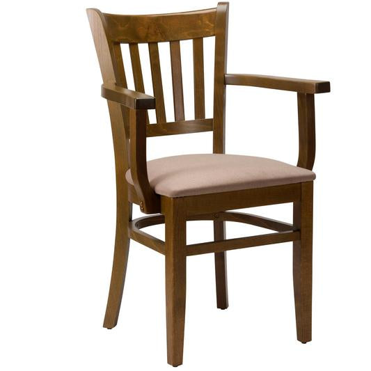 Vito Wooden Upholstered Armchair