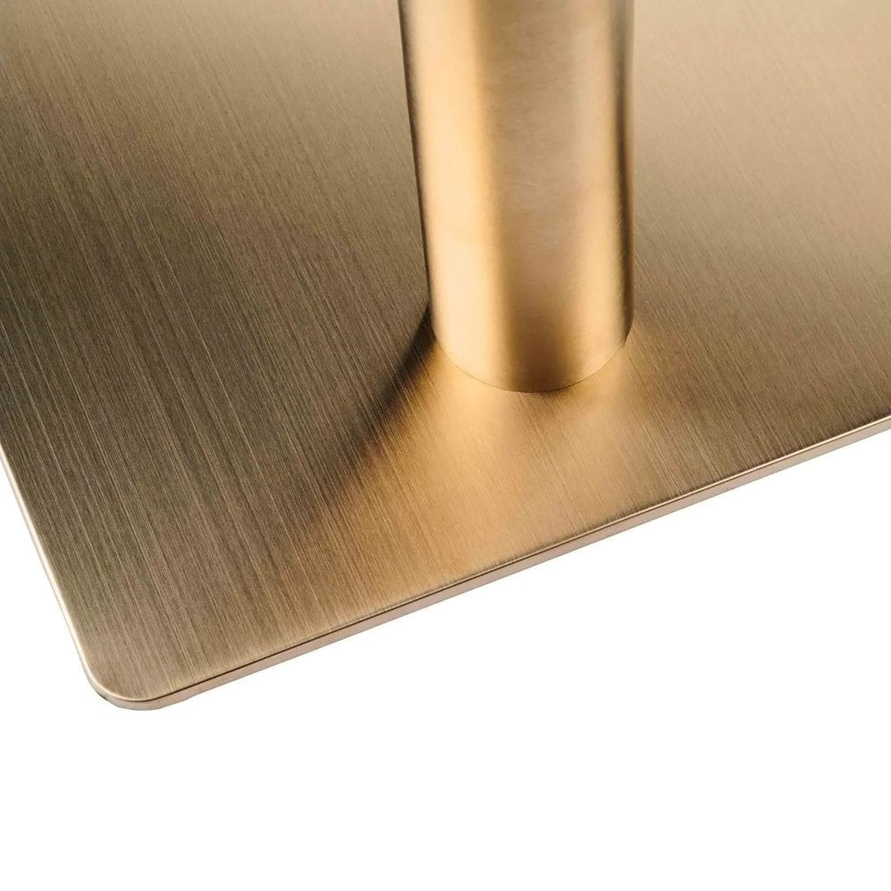 Zeus Brass Table Base - Rectangle Single Pedestal