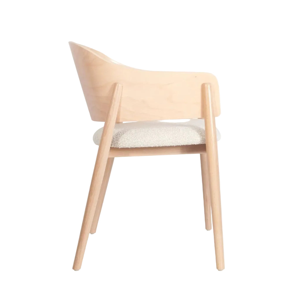 Milo Wooden Upholstered Armchair
