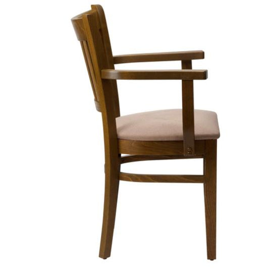 Vito Wooden Upholstered Armchair