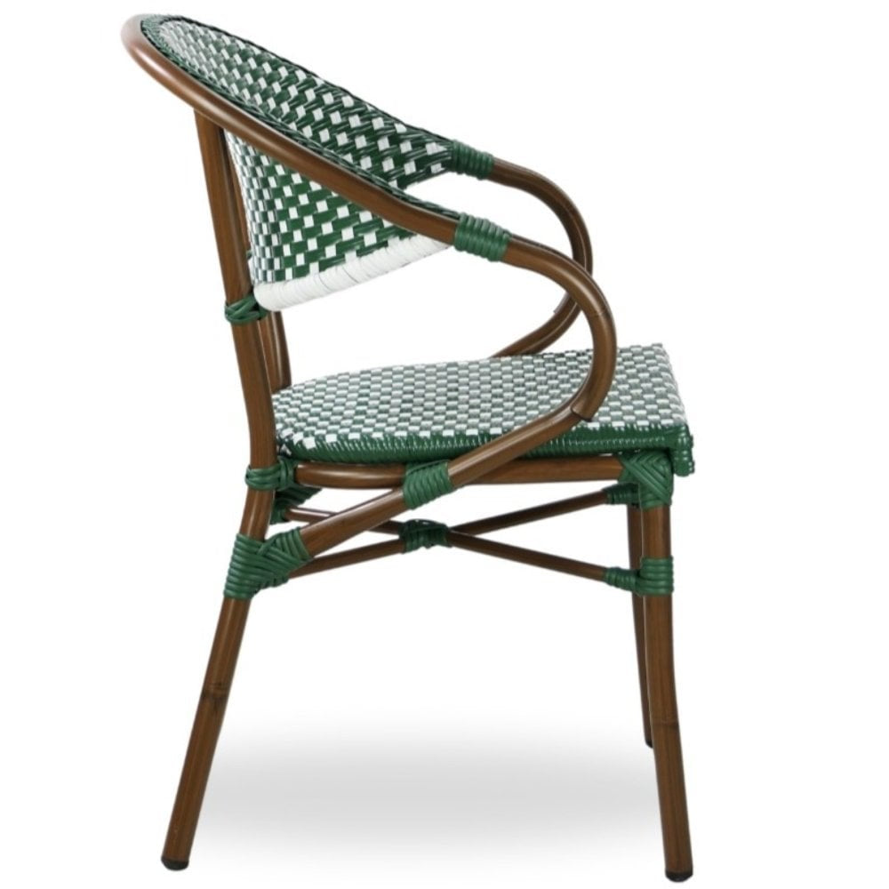 Luxe Parisian Bistro Outdoor Stacking Armchair