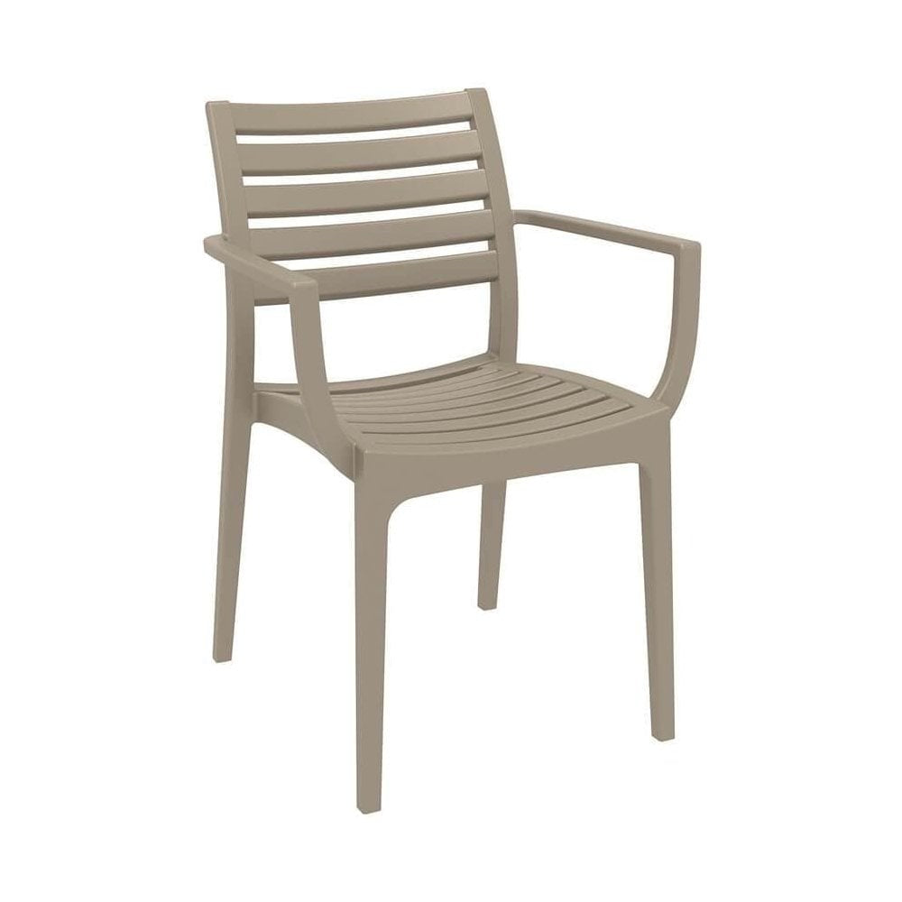Artemis Plastic Outdoor Stacking Arm Chair