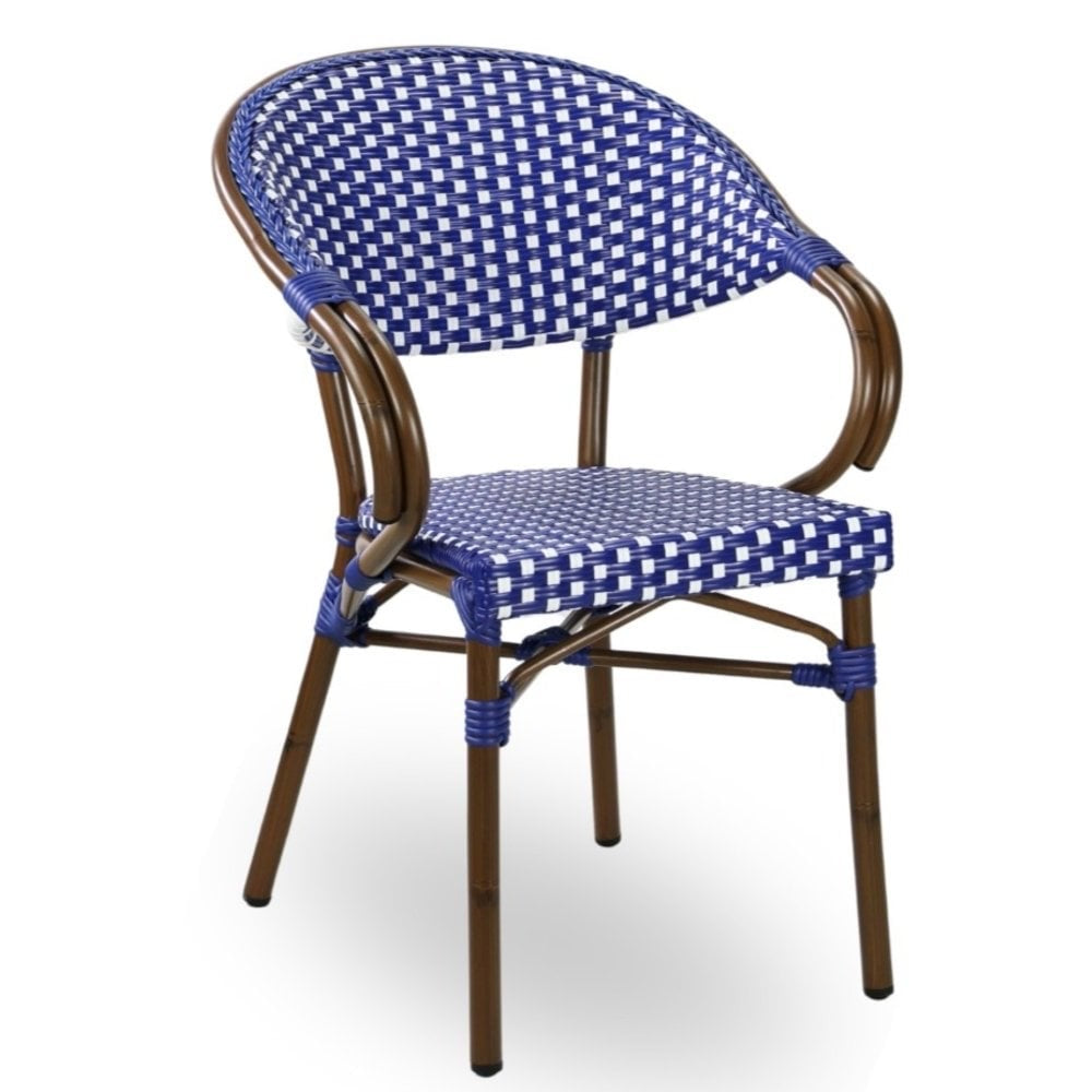 Luxe Parisian Bistro Outdoor Stacking Armchair