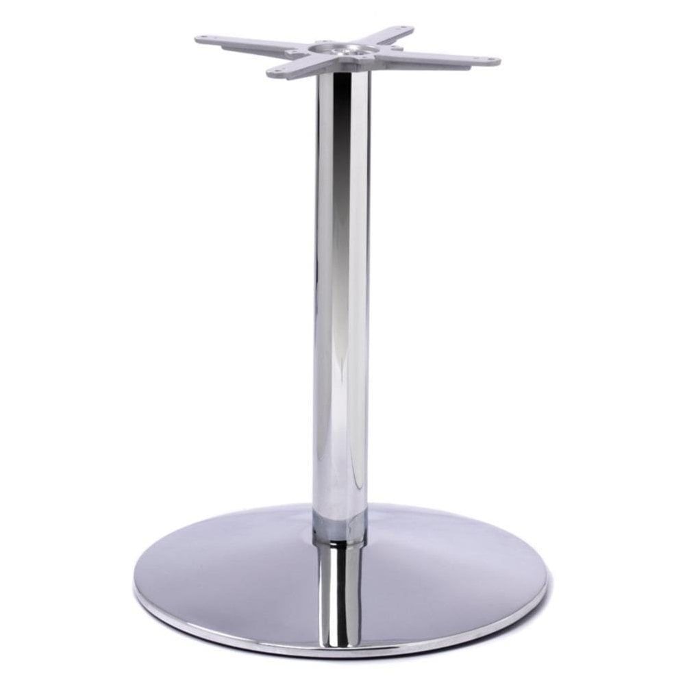 Dome Medium Round Chrome Cast Iron Table Base