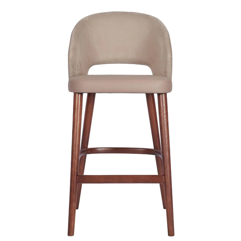 Garda Upholstered Mid Height Arm Bar Stool