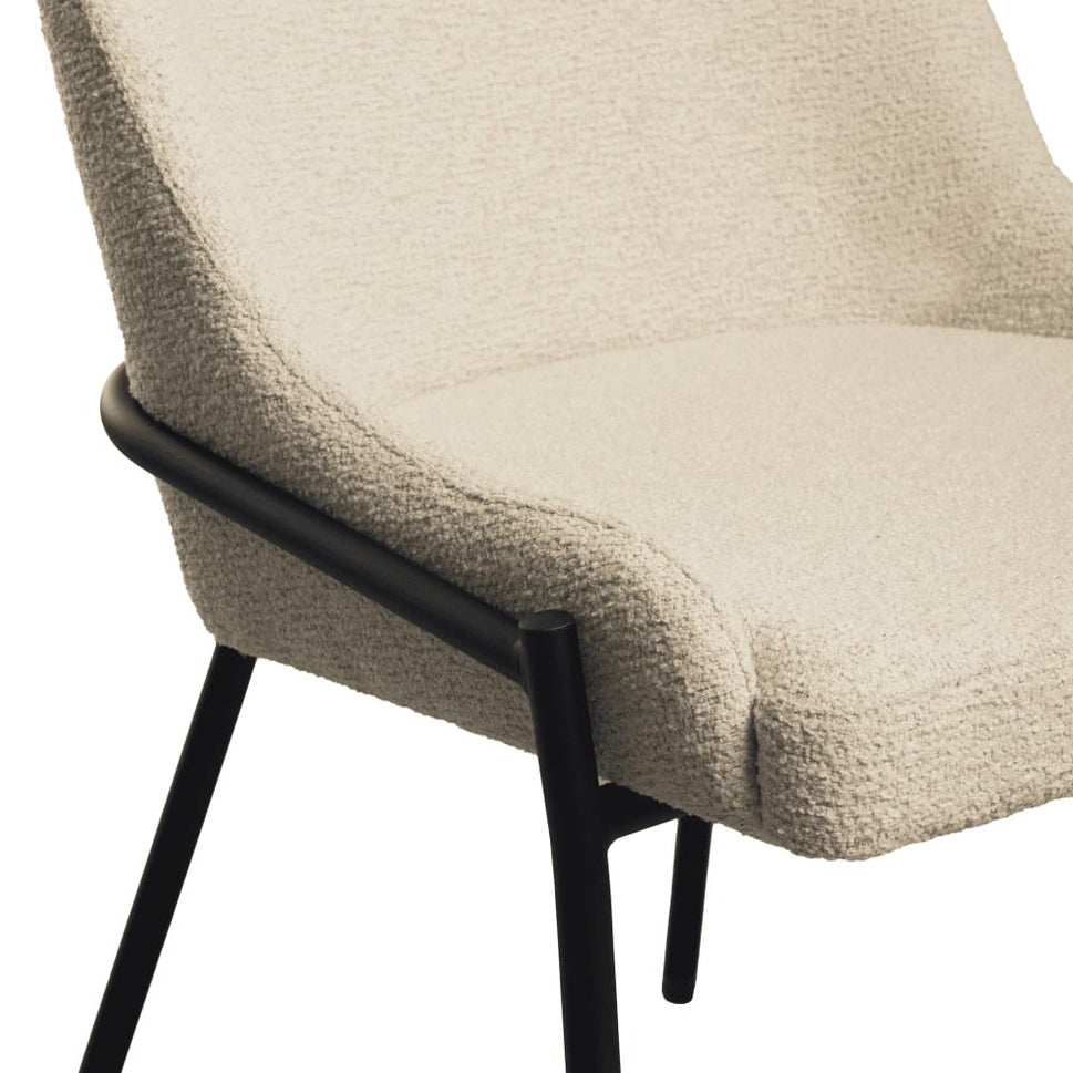 Westbury Boucle Upholstered Metal Side Chair