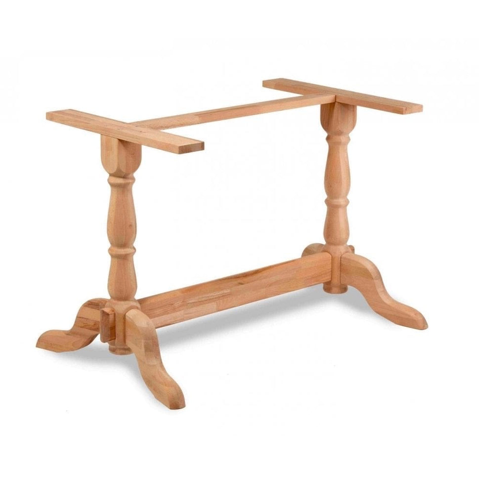 Buxton Twin Pedestal Solid Wood Table Base