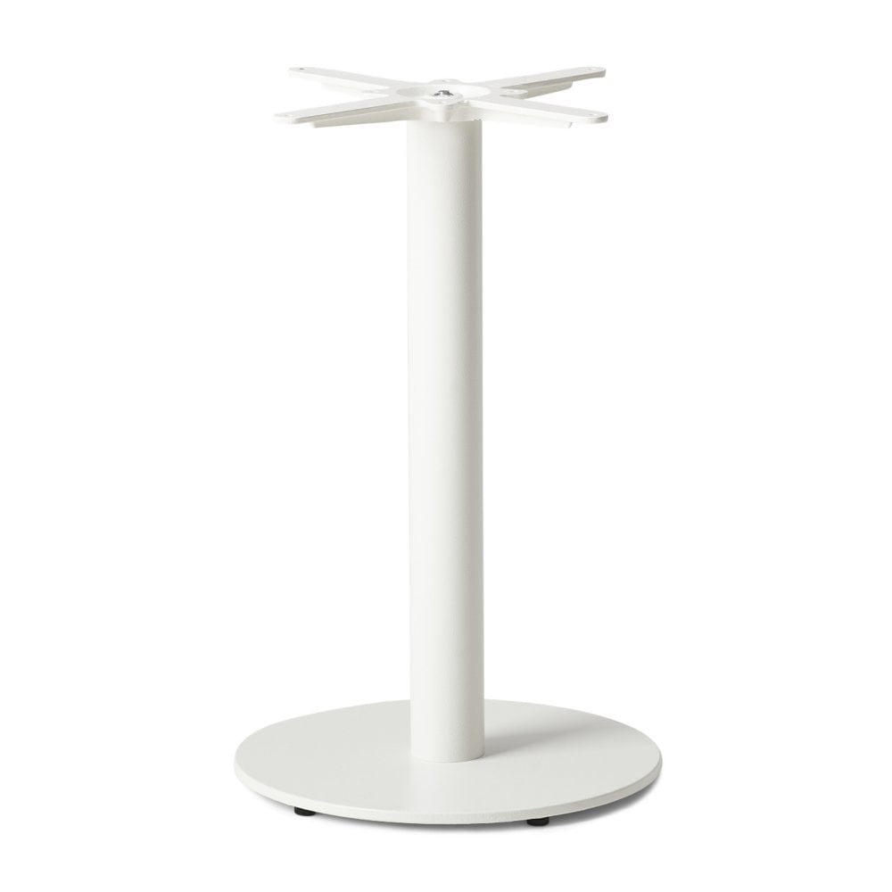 Forza White Round Medium Cast Iron Table Base