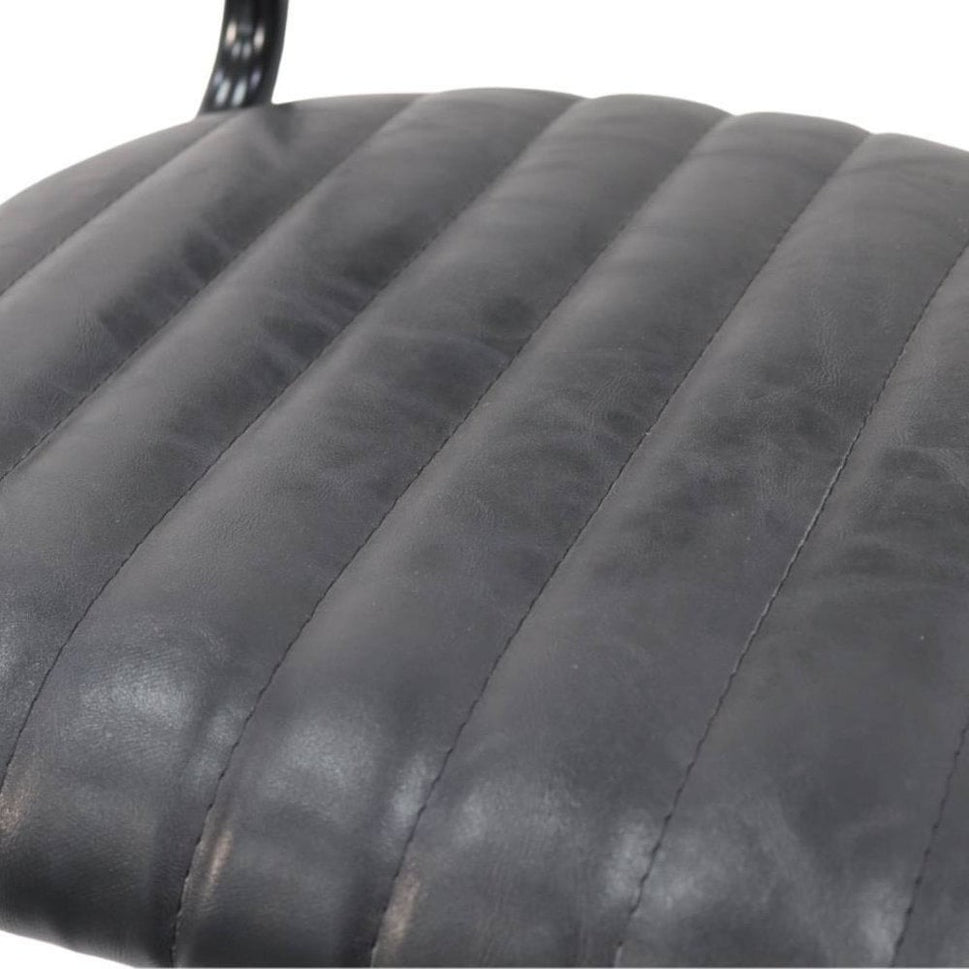 Derby Industrial Side Chair - Faux Leather