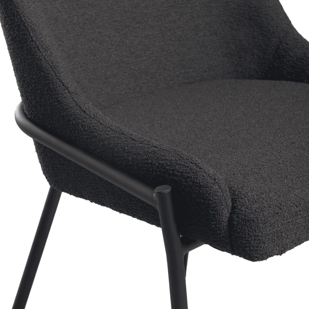 Westbury Boucle Upholstered Metal Side Chair