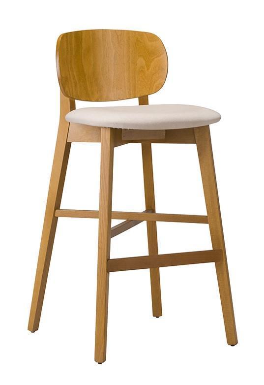 Rana Wooden Upholstered Bar Stool