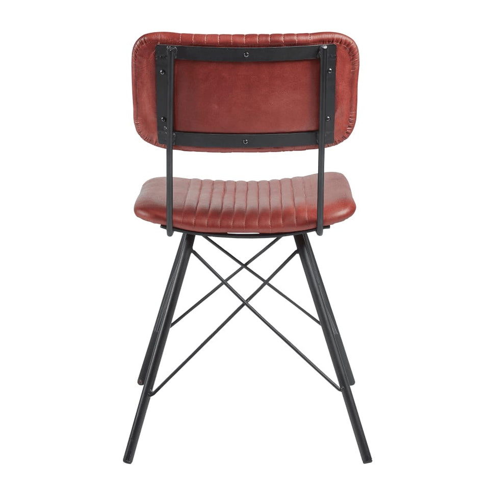 Duke Industrial Leather Side Chair