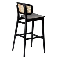 Sophia Black Rattan Effect Bar Stool