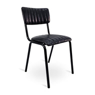 Derby Industrial Side Chair - Faux Leather
