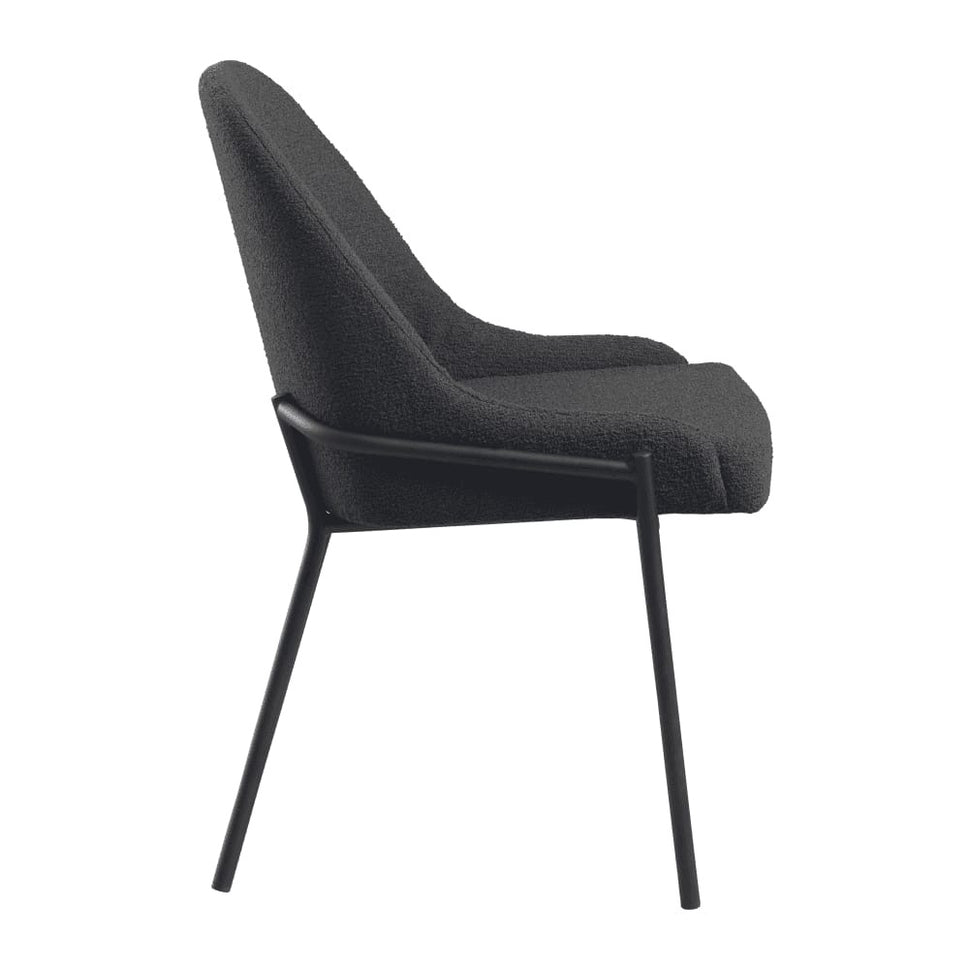 Westbury Boucle Upholstered Metal Side Chair