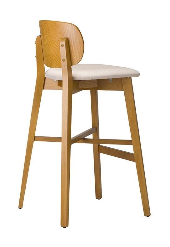 Rana Wooden Upholstered Bar Stool