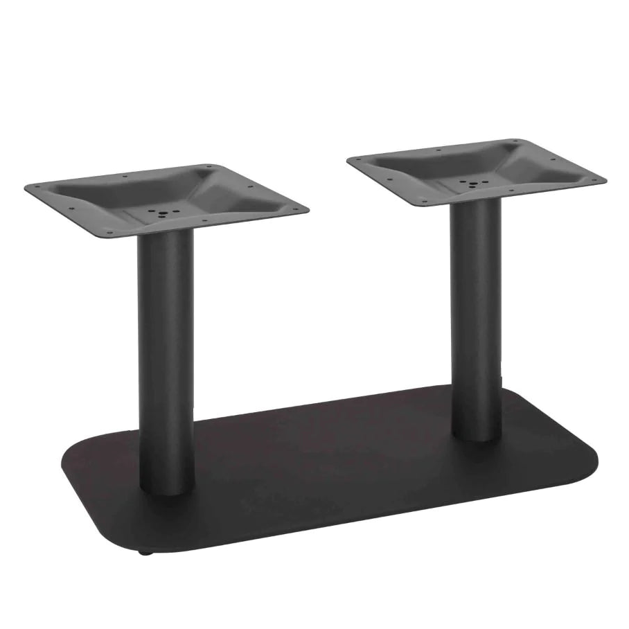 Profile Radius Rectangle Twin Pedestal Cast Iron Table Base