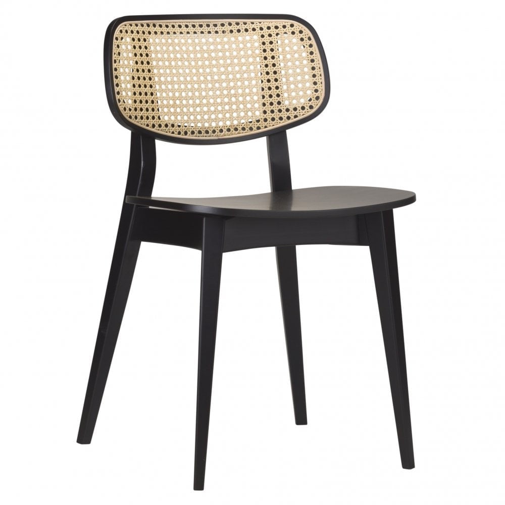 Gordona Black Rattan Effect Side Chair