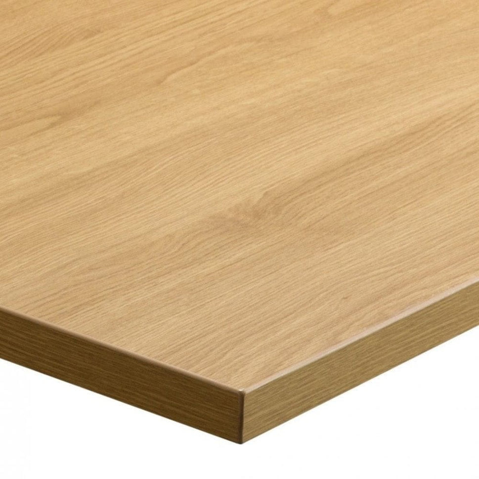 Commercial Restaurant Table 600mm Square – Laminate Top & Cast Iron Pedestal Base – Figaro
