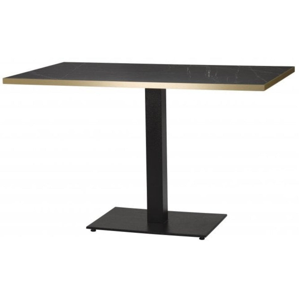 Commercial Restaurant Table Rectangle – Laminate Top & Cast Iron Pedestal Base – Figaro