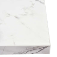 White Crystal Marble Laminate Restaurant Table Top - 25mm