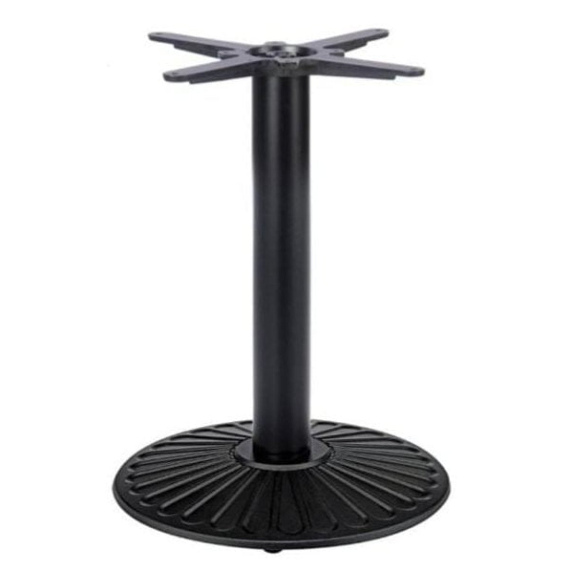 Crewe Small Round Black Cast Iron Table Base