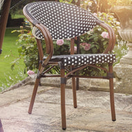 Luxe Parisian Bistro Outdoor Stacking Armchair