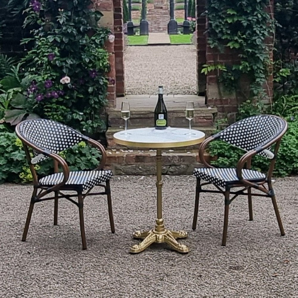 Luxe Parisian Bistro Outdoor Stacking Armchair