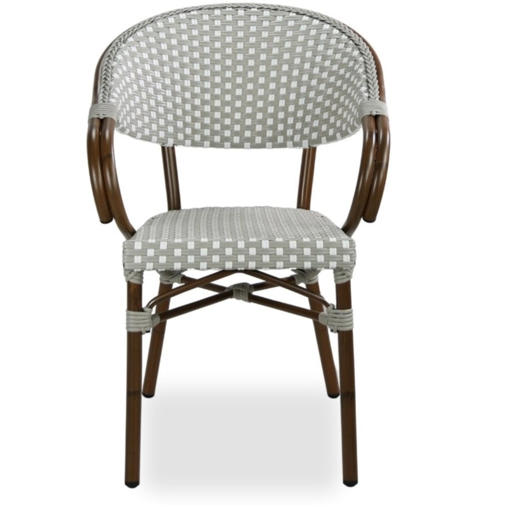 Luxe Parisian Bistro Outdoor Stacking Armchair
