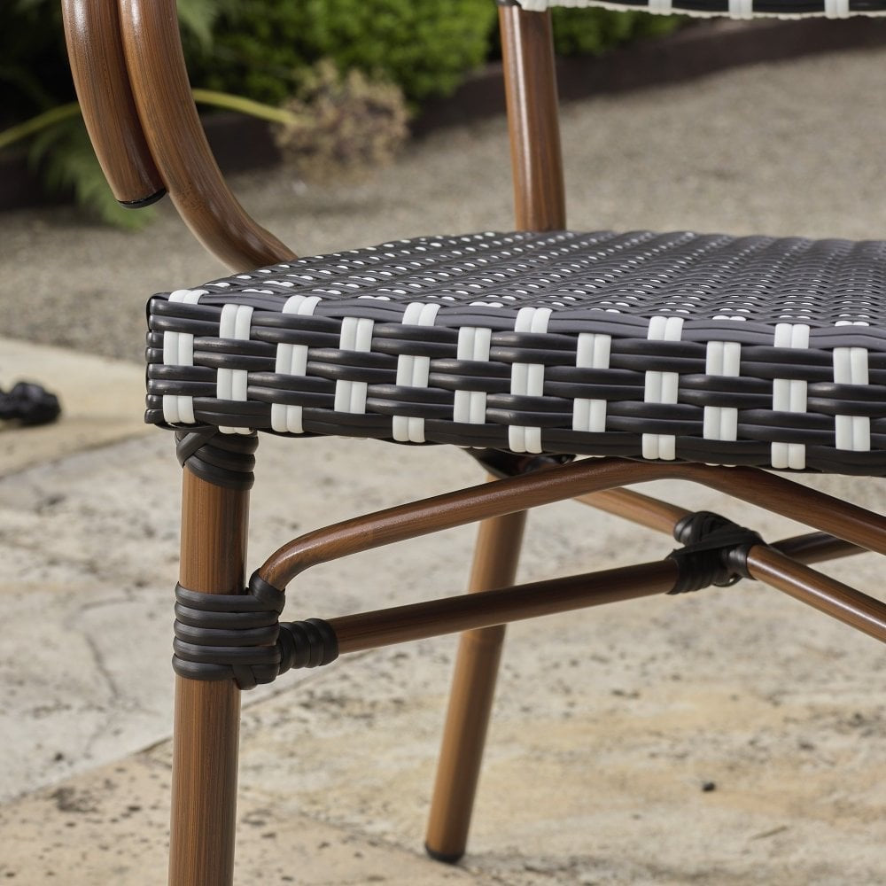 Luxe Parisian Bistro Outdoor Stacking Armchair