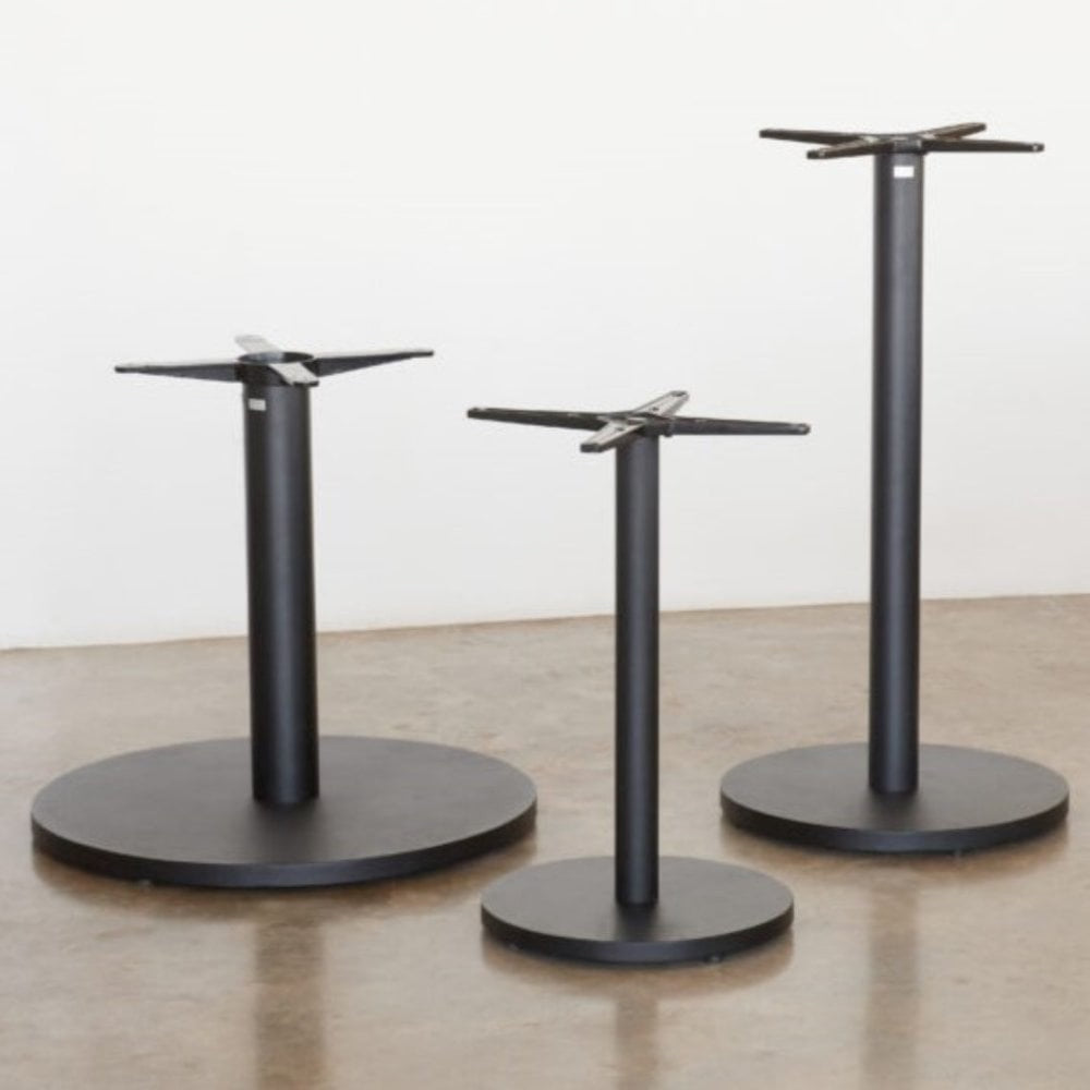 Lunar Black Round Self Levelling Table Base - NOROCK