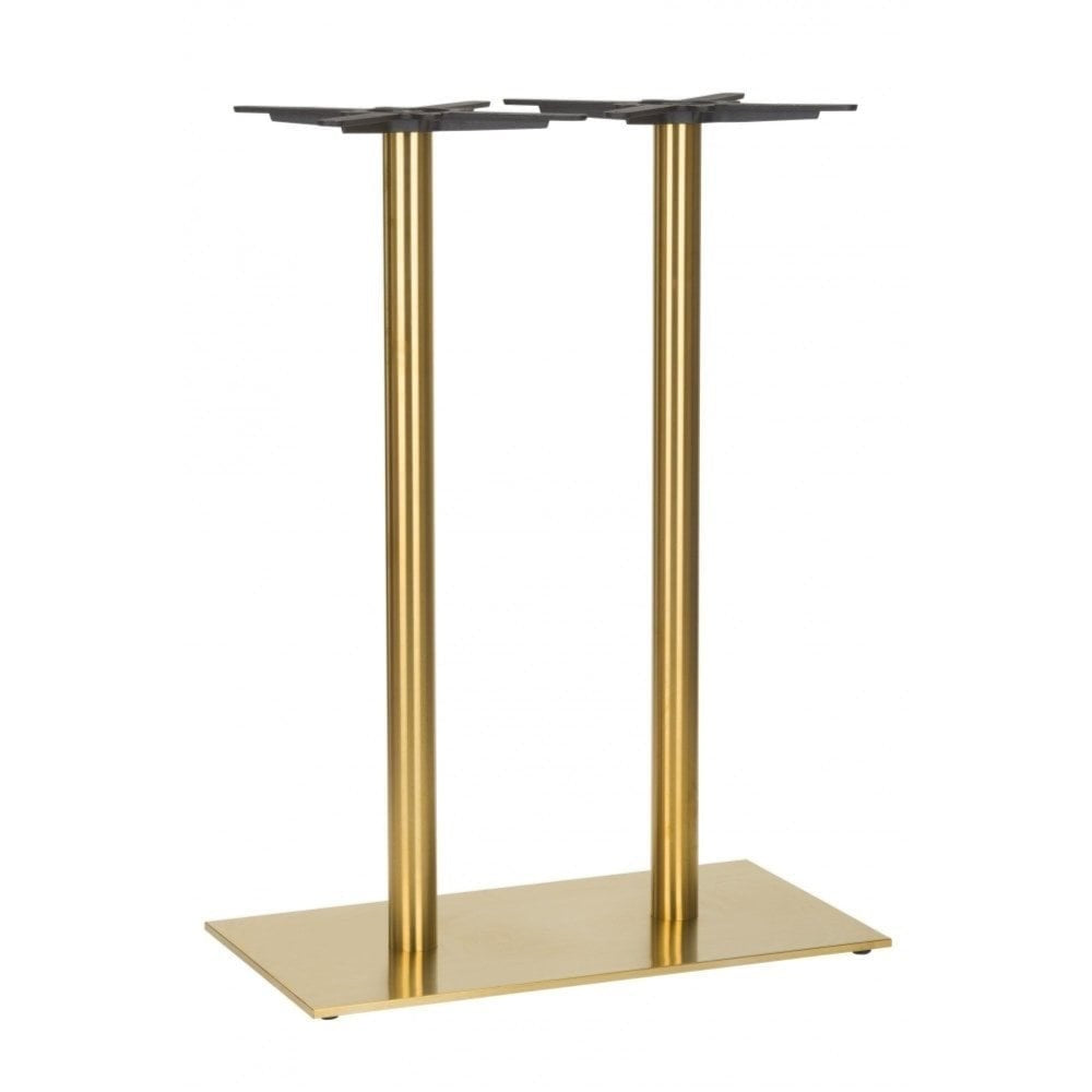 Midas Vintage Brass Table Base - Rectangle Twin Pedestal