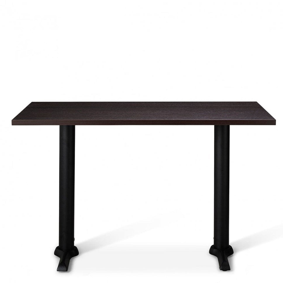 Zonda Metal Base Pedestal Rectangle Table with Wood Top 1200x700mm