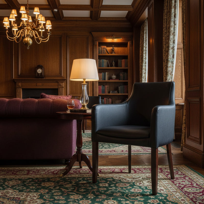 Repton Upholstered Faux Leather Armchair