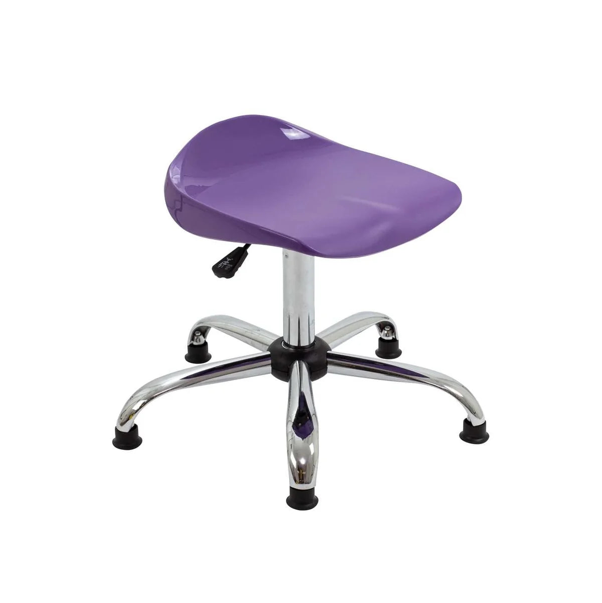 Titan Senior Swivel Classroom Stool with Chrome Base and Glides