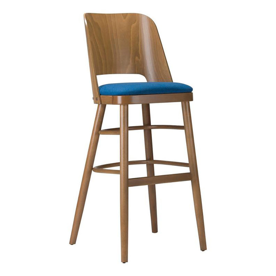 Alasia Wooden Upholstered Bar Stool