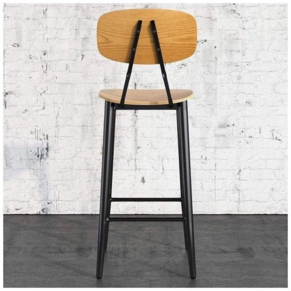Juna Oak Wooden Bar Stool