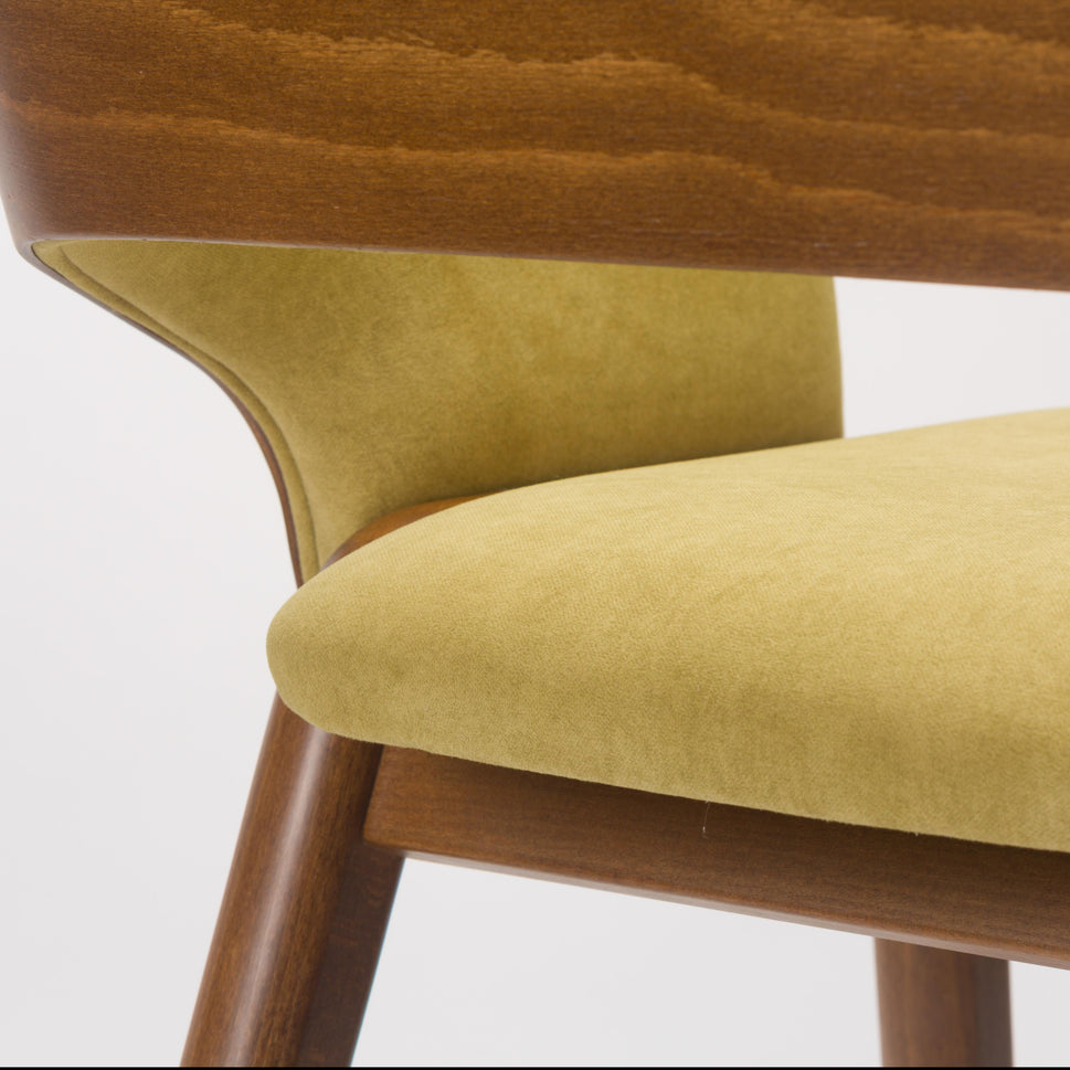 Lane Wooden Upholstered Armchair