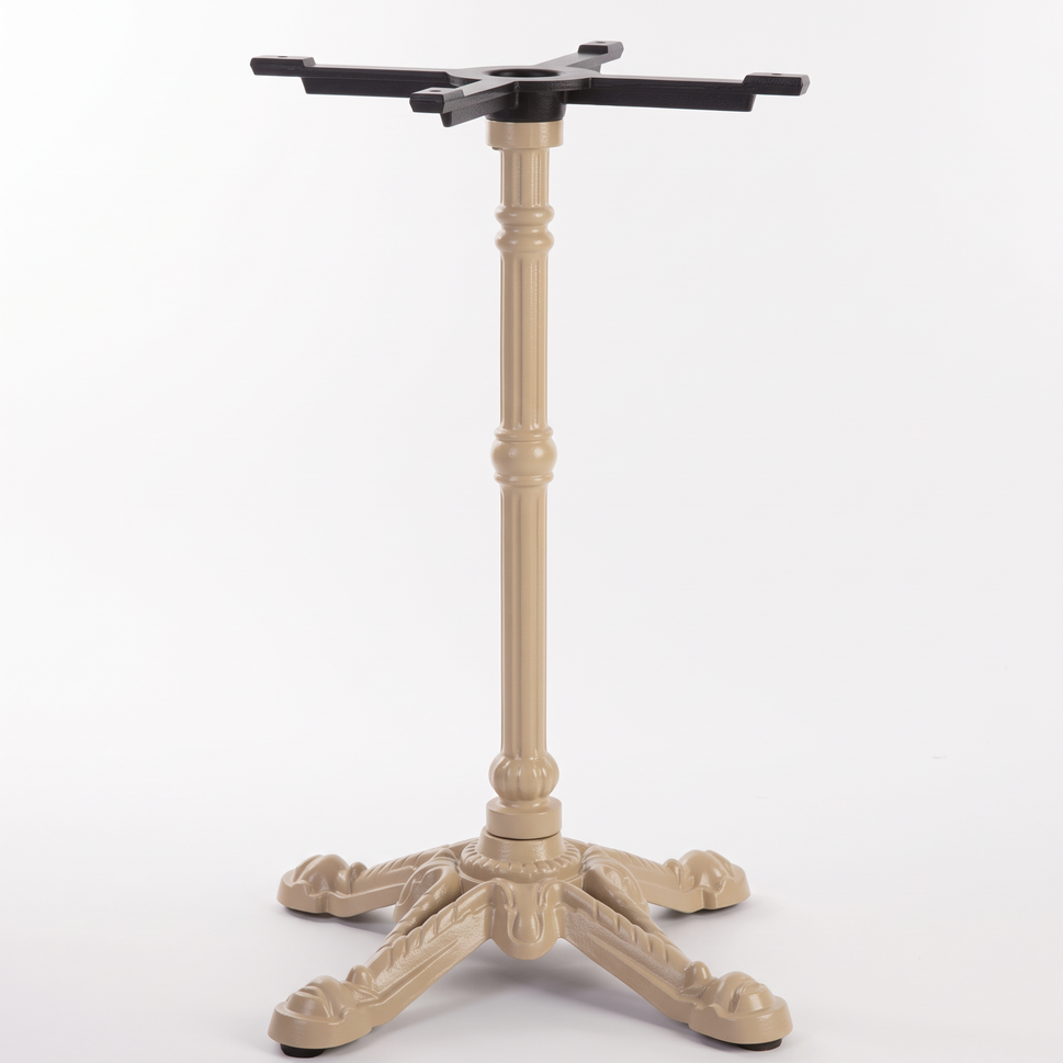 Bistro Ornate Four Leg Cast Iron Table Base - Powdercoated