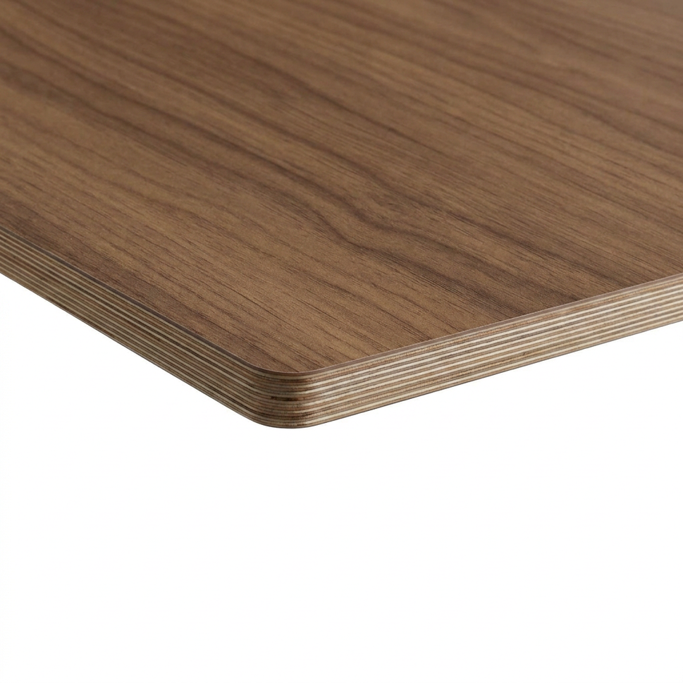 Biella Walnut Ply Edge Effect LaminateTable Top - 25mm