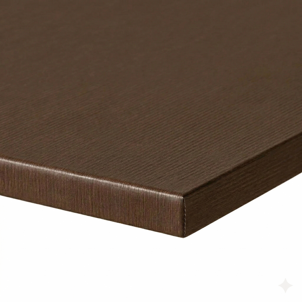 Bronze Brushed Metal Restaurant Laminate Table Top - 25mm