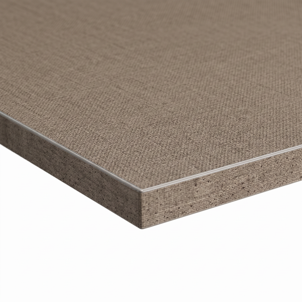 Brown Linen Restaurant Laminate Table Top - 25mm