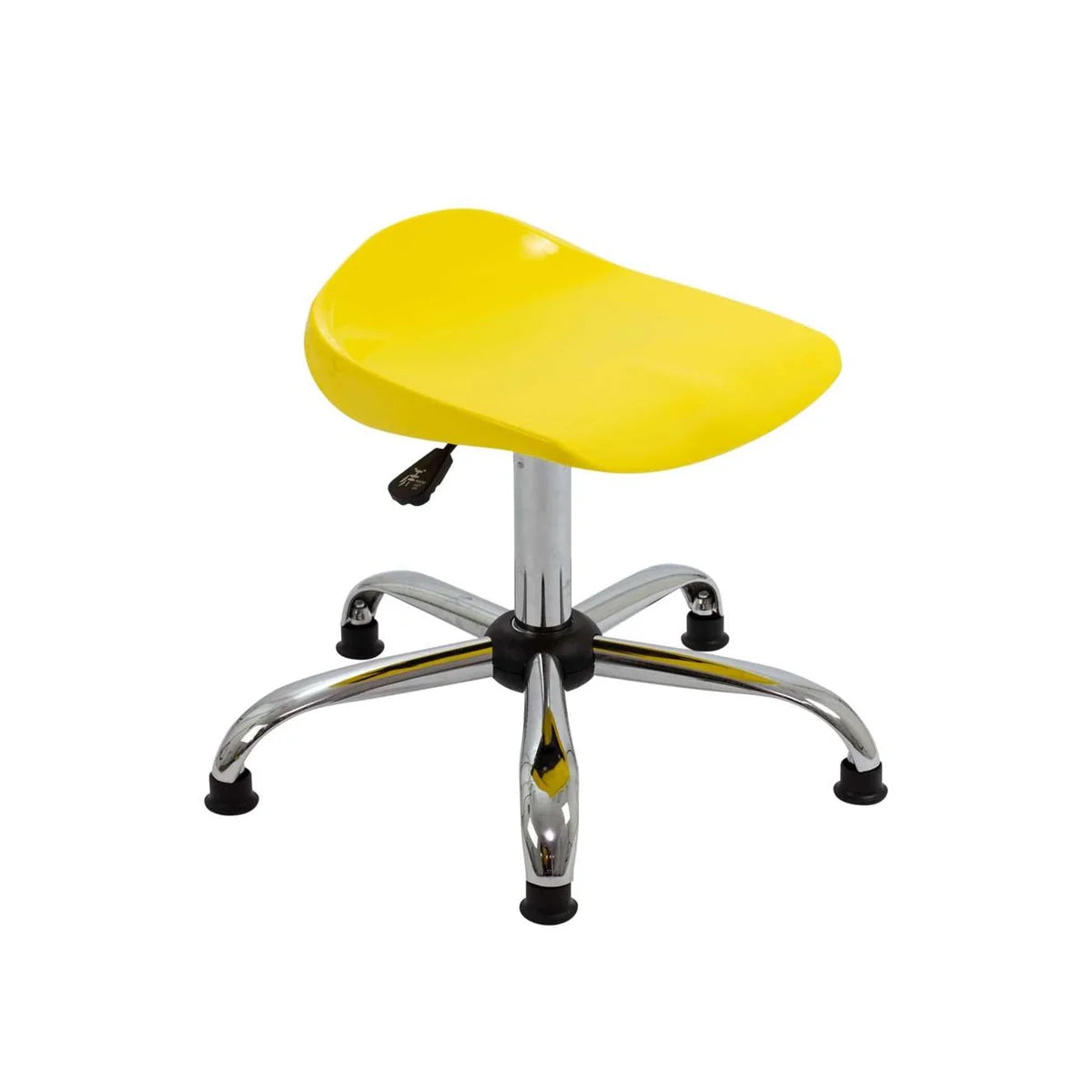 Titan Senior Swivel Classroom Stool with Chrome Base and Glides