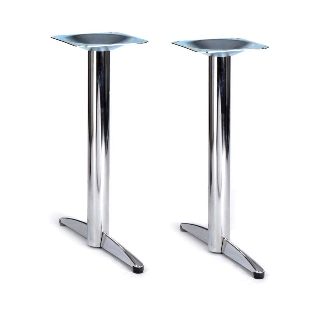 Lincoln Twin Pedestal Chrome Steel Table Base