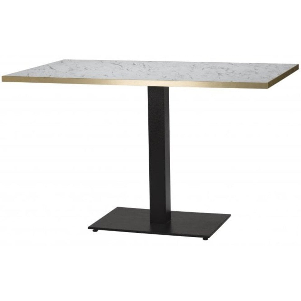 Commercial Restaurant Table Rectangle – Laminate Top & Cast Iron Pedestal Base – Figaro
