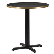 Bosa Metal Base Pedestal Round Table with Wood Top 700mm